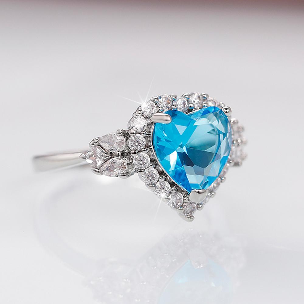 Новые яркие цветные кольца с кубическим цирконием для женщин, романтические свадебные аксессуары для свадебной церемонии, подарок, модные ювелирные изделия