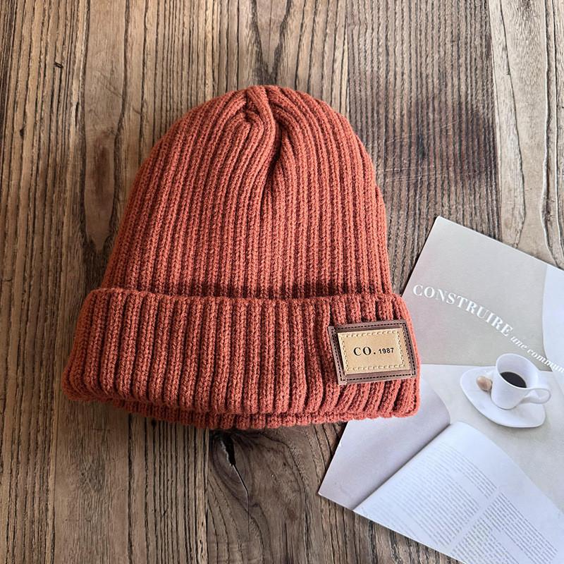 Style Woolen Beanie For Women And Men Thick Knit Cap With Wind Resistance For Autumn And Winter