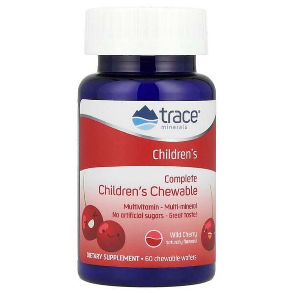 Магазин Trace Minerals Витамин Trace Complete для детей Вкус дикой вишни Жевательная пластинка 60 таблеток + Nordcommerce ® для детей ... 1 шт