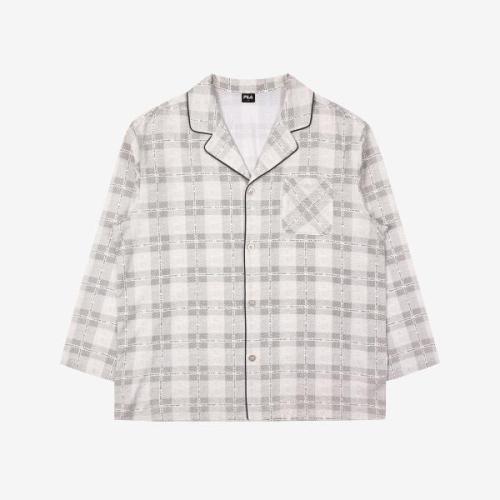 Fila Мужской пижамный комплект в клетку для отдыха FI4PJG1403MOTL [Отправка из Кореи] 100% Оригинал
