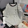 Extra-large Lazy Striped Short-sleeved T-shirt