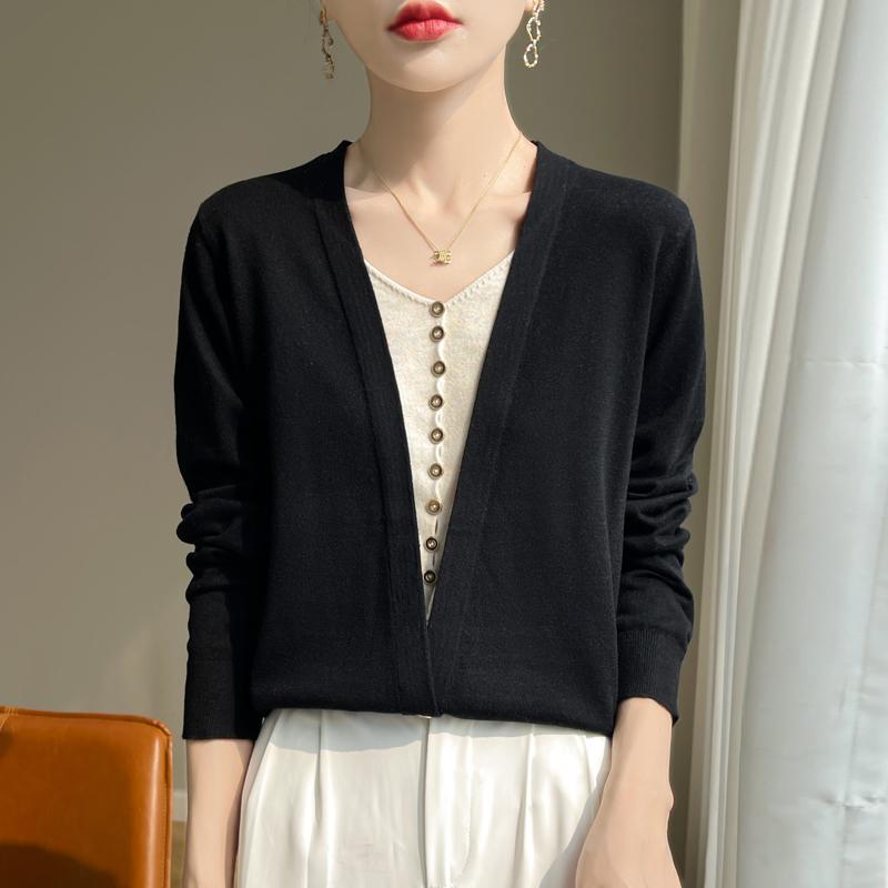 Женский свитер из камвольной шерсти из тутового шелка, кашемир Цинхэ, 50% шерсть, 50% тутовый шелк, зимний вязаный пуловер, осенний свитер, кашемировый свитер