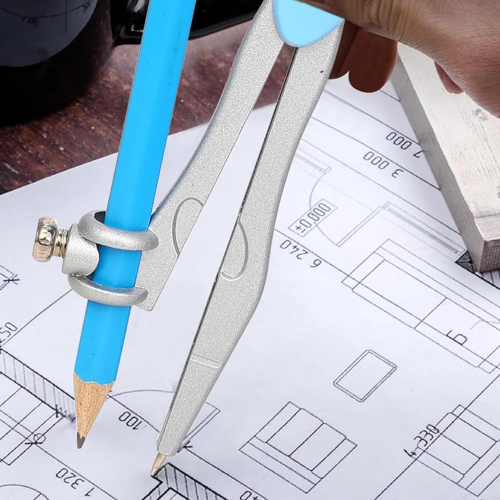 Compass Geometry Tool Geometry Set Drafting Drawing Compass and Protractor Set with Box Math Geometry Compass for Geometry Metal Compass Geometry Kit