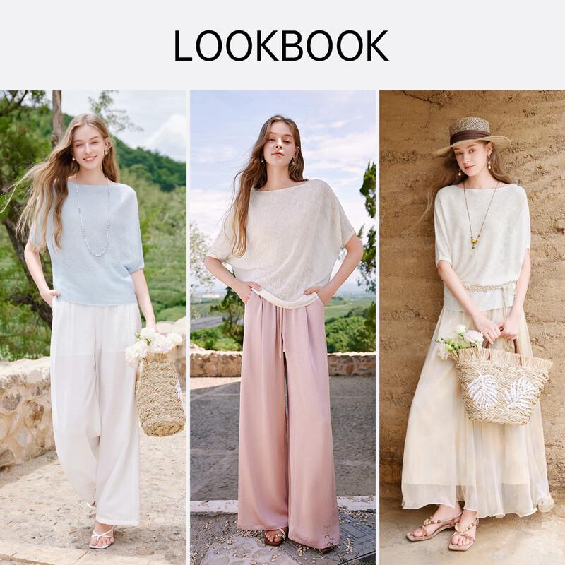 Xiangying Off-Shoulder Batwing Knit Top