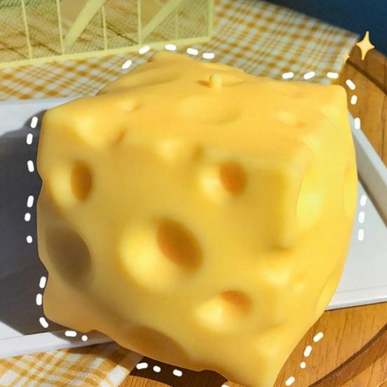 1/2/3 шт. Игрушки для снятия стресса. Мягкая эластичная игрушка-сыр, сжимаемая, с медленным восстановлением упругости. Сенсорные.