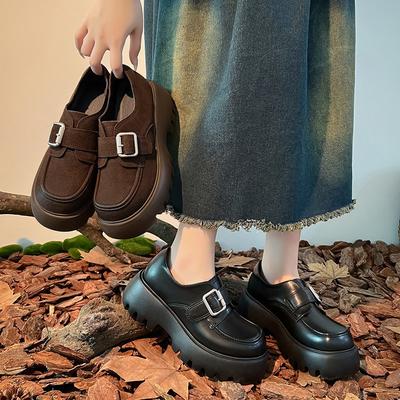 Studiolee тупоносые металлические туфли на ремешке с надписью, на высоком толстом каблуке и толстой подошве, женские весенне-осенние