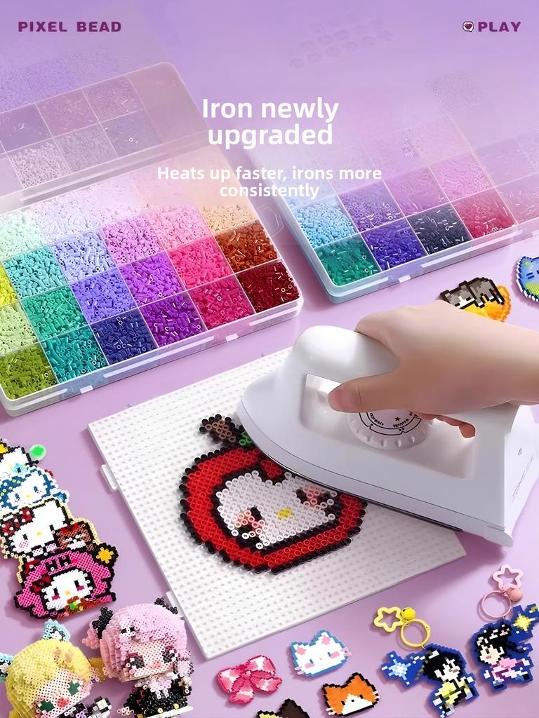 Pindou bean handmade DIY material bag, full set of three-dimensional fusion MARD color number set, tools, ironing paper bag