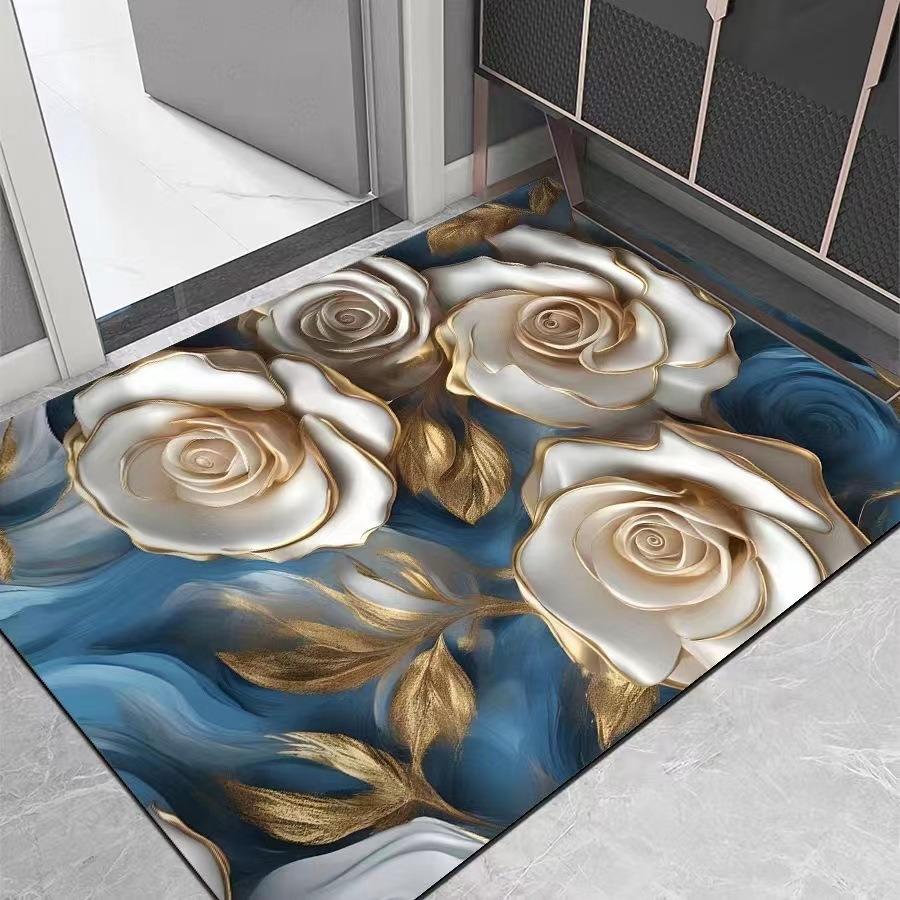 Элегантный коврик для ванной из пены с эффектом памяти, напечатанный на 3D-принтере, с нескользящим дизайном
