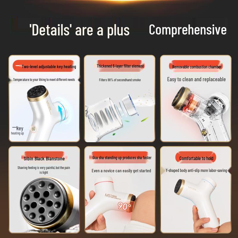Aixiutang Smart Bianstone Moxibustion & Gua Sha Massager CN plug (adapter included)