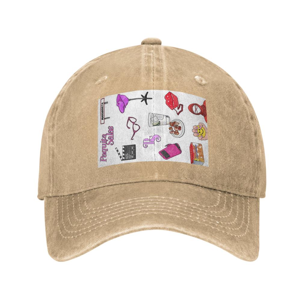 Paquita Salas Stuff Denim Fabric Cap Casual Baseball Caps Adjustable Hat Summer Unisex Baseball Hats