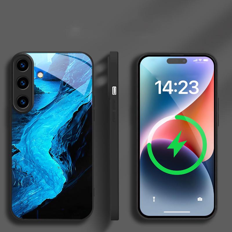 Морская буря маленький парусник Подходит для Samsung Galaxy S26 Ultra S20 FE S21 S22+ S23 Plus S24 S25 Edge магнетизм Стекло Чехол для телефона