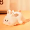 Night Light Silicone Big Face Rabbit Tap USB Rechargeable with Dimmable Timer Soft Eye-Protective LED Night Light