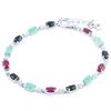 Silver Bracelet with 9.717ct Natural Sapphire, Emerald, Ruby (1842980)