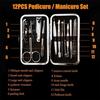 Set Trousse Manucure Pedicure Kit Toilettage Ongles Pinces Femme/Homme 12 Pieces