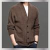 New Sweater Men's, Knitted Sweater Cardigan Loose Top Trendy Men's Thread Clothes Autumn and Winter Thickened Coat