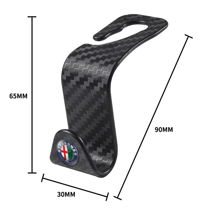 For Alfa Romeo 108 Car Sticker For Alfa Romeo 159 147 1/2/4pcs Car Seat Headrest Hooks Storage Hanger For Alfa Romeo Giulia Stelvio Giulietta 156 1