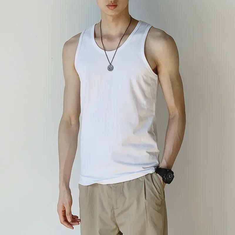 Мужской летний японский однотонный дышащий спортивный жилет 2024 года