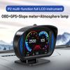 OBD2 GPS автомобильный дисплей наклон HUD метр автомобильный датчик спидометр функция сигнализации вождение компьютера температура спидометр