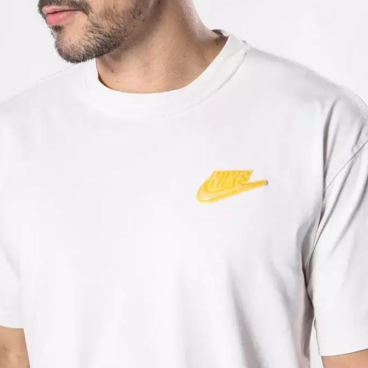 Nike T Shirts Men's White Crew Neck Moderate Straight Fit DZ2836-030