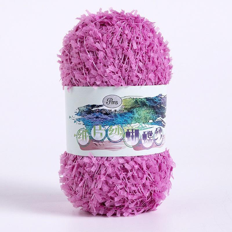 1PC Rainbow 160M Scarf Hat Sweater Colorful 50g/roll DIY Butterfly Paper Yarn Crochet Thread Fancy Blend