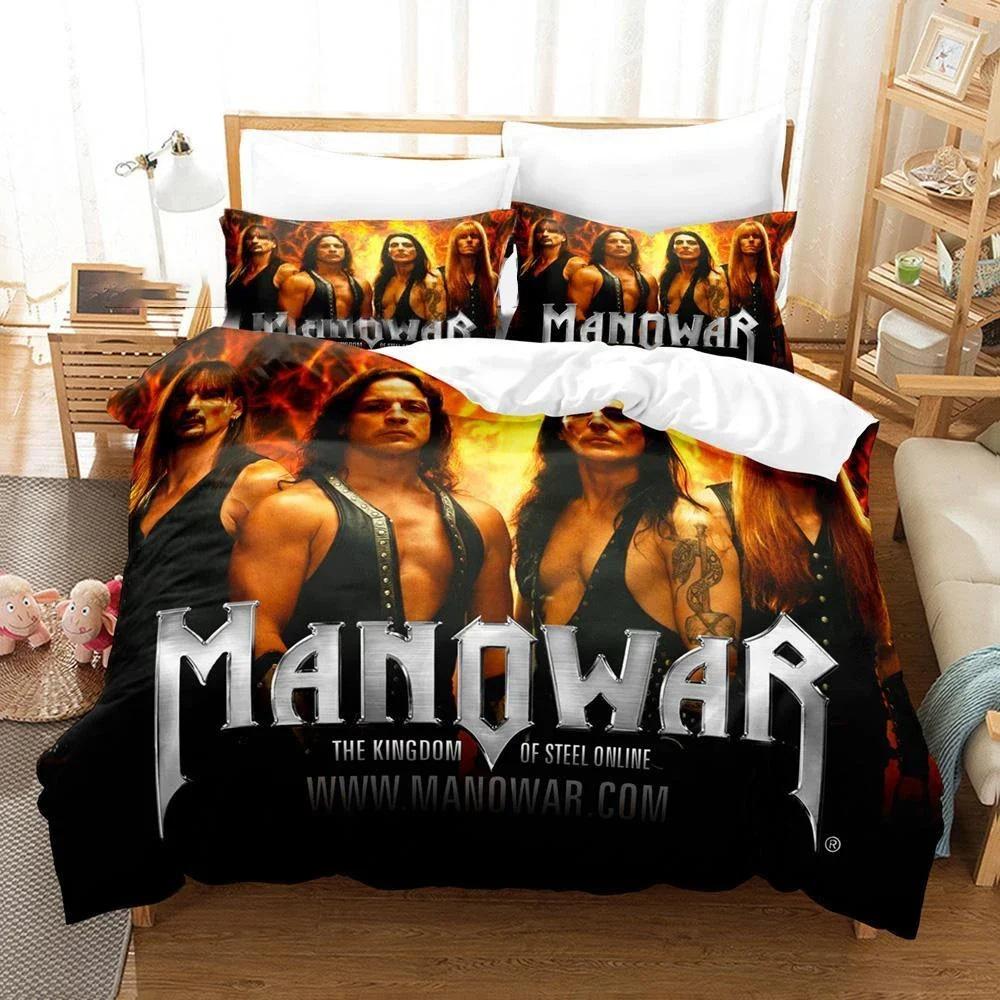 3D Printed Manowar Hip Hop Bedding Set Duvet Cover Bedroom Comforter Single Twin King Size Quilt Cover Home Textile 2/3PCS