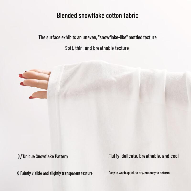 MINISO Женская хлопковая полосатая футболка с длинным рукавом и снежинками