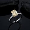 Модное 7*10 мм роскошное цветное кольцо с высокоуглеродистым бриллиантом, подарок на свадьбу, помолвку, годовщину, ювелирные изделия из стерлингового серебра 925 пробы