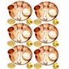 Prisha India Craft Pure Copper Dinner Thali Set, Dinnerware & Serveware, Set of 6