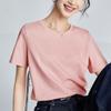 Mercerized Cotton T-shirt Women's High-quality New Loose and Thin Outer Wear Round Neck Liquid Ammonia Short-sleeved T-shirt Bottoming Shirt