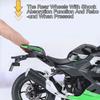 1:12 Kawasaki Ninja 400 Zx6r Сплав Мотоцикл Литая Модель Миниатюрные Игрушки Машина Управление Передним Колесом Со Светом Транспортные Средства Подарки для Мальчиков