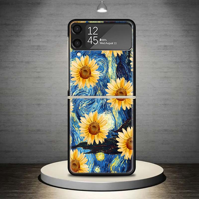Чехол для телефона «Звездная ночь» Ван Гога для Samsung Galaxy Z Flip 7 6 5 4 3 5G Ударопрочный чехол Z Flip7 Flip6 ZFlip5 Flip3 Flip4 Lu