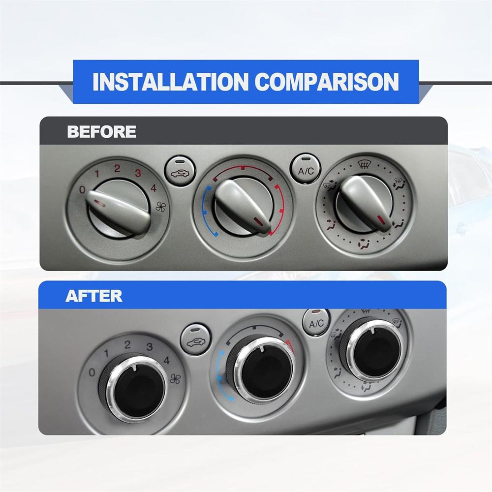 3Pcs A/C Climate Control Button Switch Knobs For Ford Focus Fusion S-Max C-Max