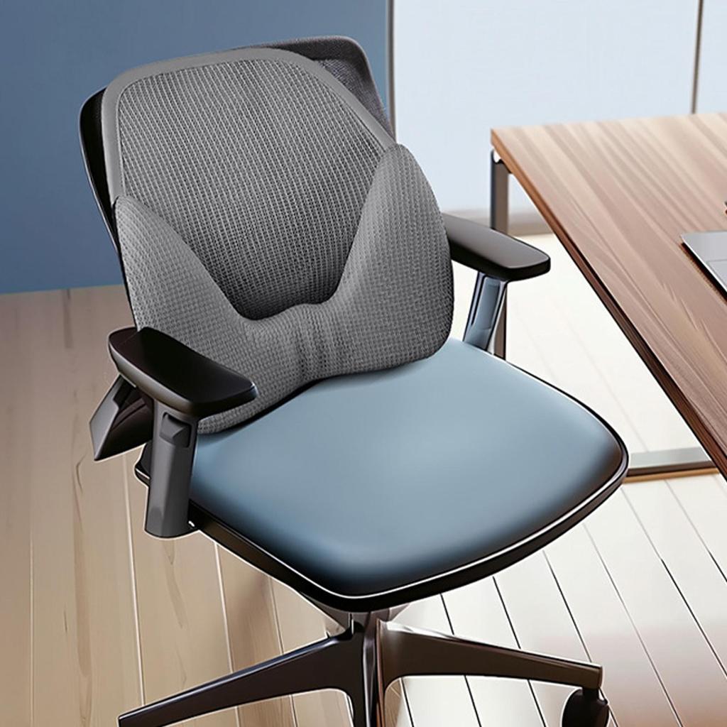 Lumbar Support Pillow For Car Memory Foam Breathable Cushion Back Cushion For Body Rest Long Sitting Driving Travel Car Airplane