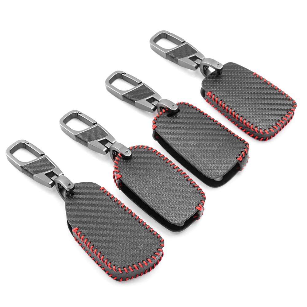 Кожаный чехол для автомобильного ключа с полным покрытием, защитная сумка для VW Volkswagen Polo Tiguan Passat Golf Jetta Lavida Skoda Octavia