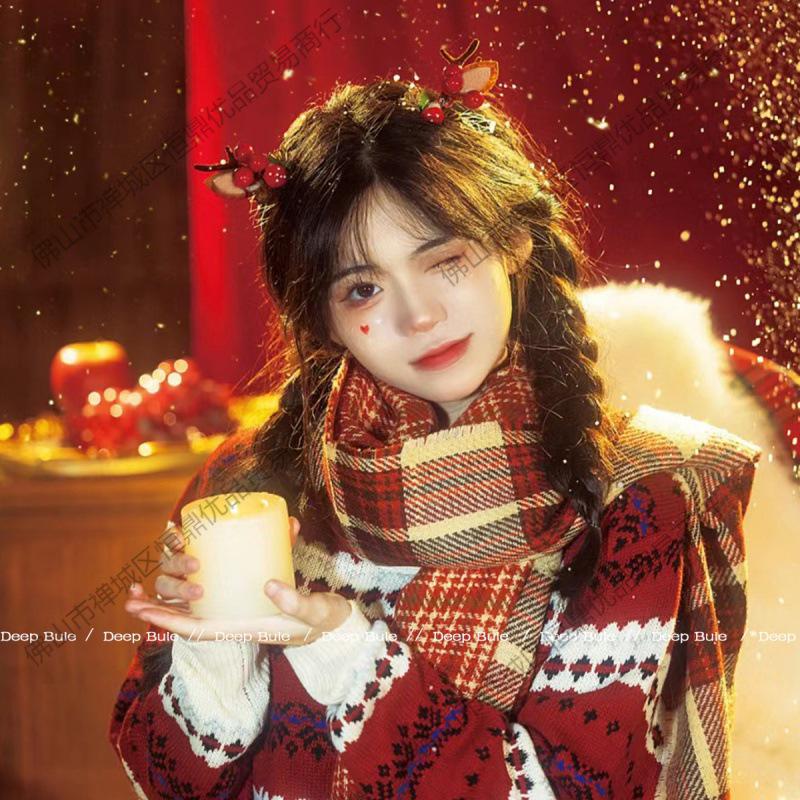 Праздничный обруч с рогами оленя для женщин - Рождественские аксессуары для волос