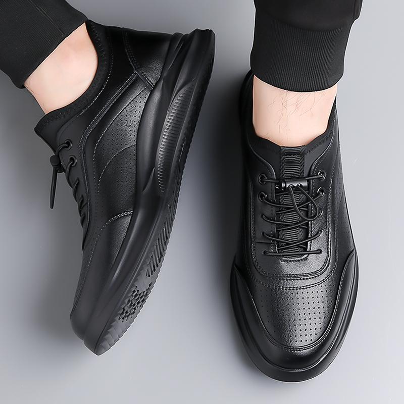 Удобная и комфортная мужская спортивная обувь Hollow, кожаная обувь для прогулок на открытом воздухе, роскошная мужская дышащая обувь в стиле минимализма