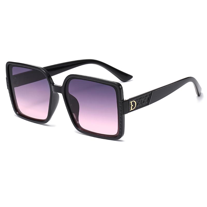Модные квадратные солнцезащитные очки оверсайз для женщин и мужчин, классическая большая оправа, буква D, дизайнерский бренд класса люкс, солнцезащитные очки UV400