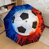 1pc Soccer Ball Splash Art Umbrella with Plastic Handle,Suitable for All Seasons Home Travel Outdoor UmbrellaDD450