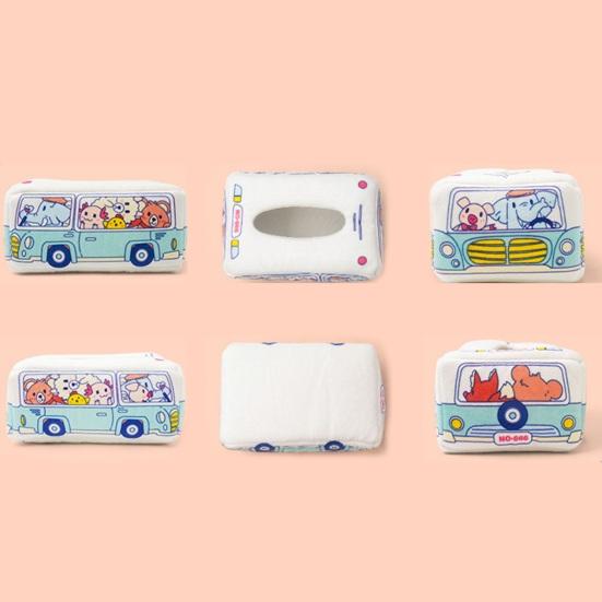 Красочная коробка для салфеток, детские сенсорные игрушки, мультяшная коробка с животными, мягкая коробка для салфеток с мятой бумагой