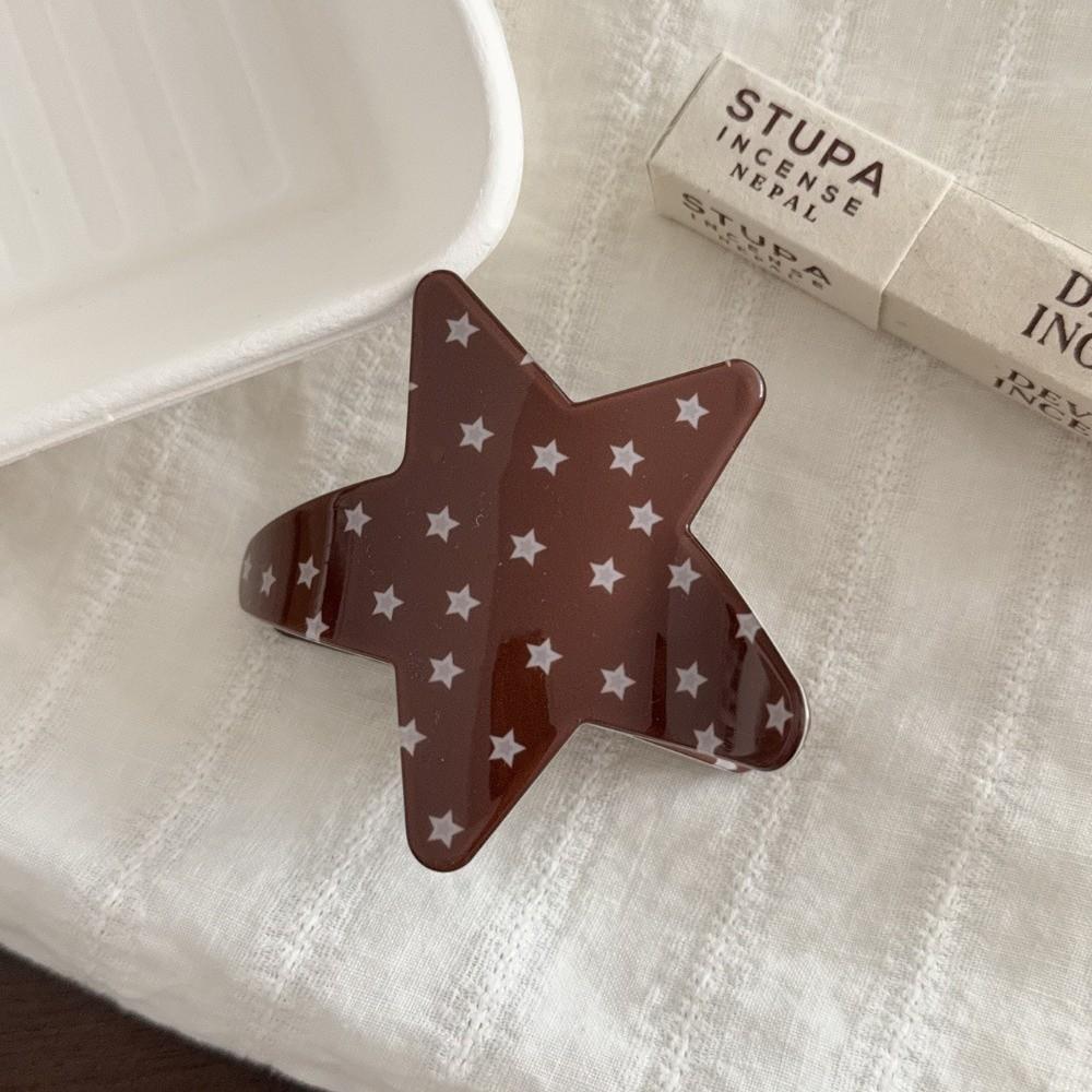 Geometric Acrylic Shark Clip Pentagram Hair Clips Trendy Star Shape Hair Claw  Casual