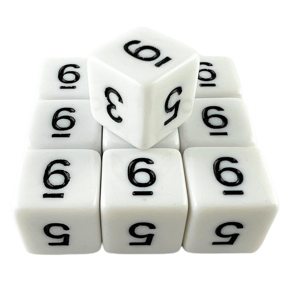 Многогранные игральные кости 10 шт. 6-гранные игральные кости цифровые игральные кости для ролевой игры DND настольные игровые аксессуары