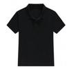 Children's Short-sleeved Polo Shirt, Unisex, Black - 7/8 Years - Black
