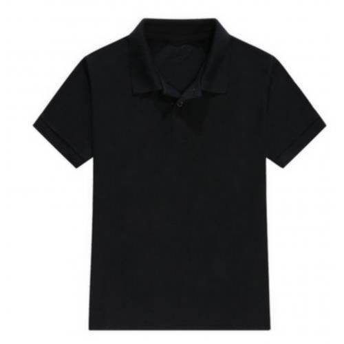 Children's Short-sleeved Polo Shirt, Unisex, Black - 7/8 Years - Black