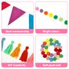Happy Birthday Decoration Balloons Pink Blue Letter Felt Cloth Ballons Set Birthday Party Decor Air Globos Balony Anniversaire