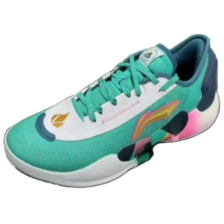 Li Ning Yushuai 18 V2 Низкие Баскетбольные Кроссовки Мужские Зеленые Белые ABAU025-12, Устойчивые к Скольжению и Износу