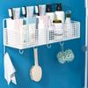 1 шт., подвесной тип, сетка для хранения в ванной комнате, настенное крепление, стеллаж для хранения, новый органайзер для ванной комнаты