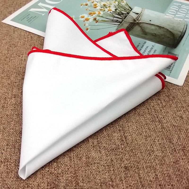 Элегантный чисто-белый хлопковый мужской нагрудный платок 23 см