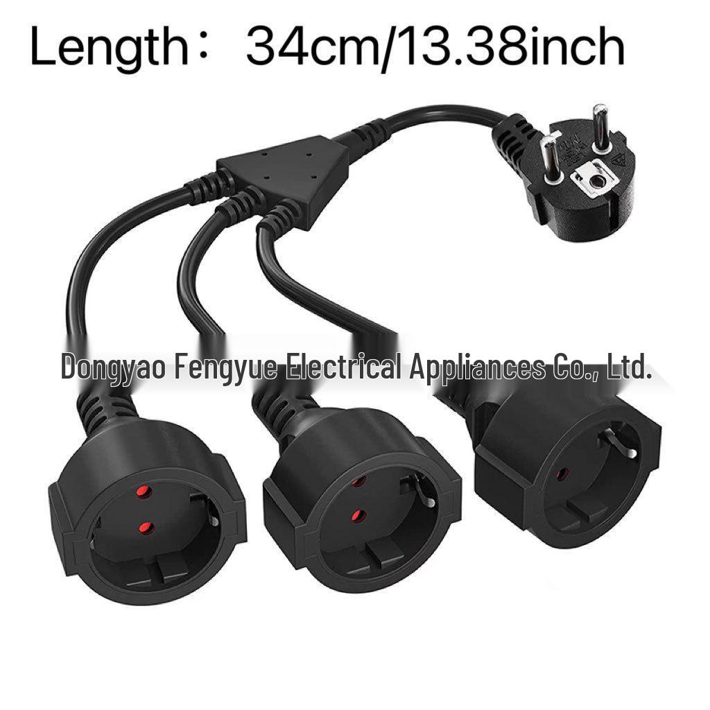 Европейский стандарт 3-в-1 удлинитель, 1,5 м, 0,34 кв. мм, Адаптер Euro Plug.