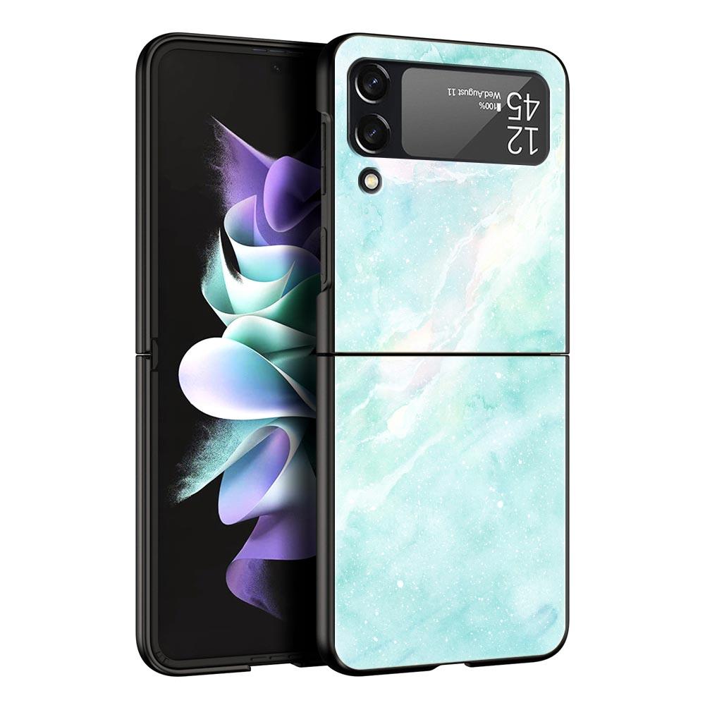 Модный мраморный чехол для телефона Samsung Galaxy Z Flip3 Flip4 Flip5 Чехол-оболочка для Z Flip 3 4 5 6 7 Жесткая складная крышка