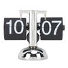 Flip Clock Large Number Battery Powered 304 Stainless Steel Tabletop Retro Flip Clock for Home